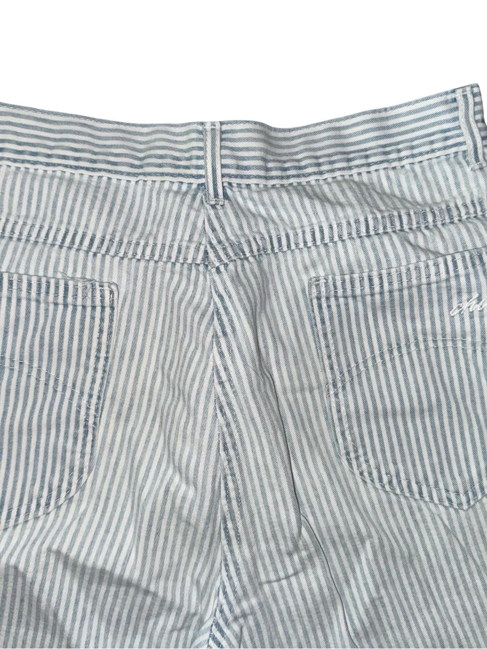 Vintage 70s 80s Chic Striped Denim Shorts baggy skater size 29 or small L
